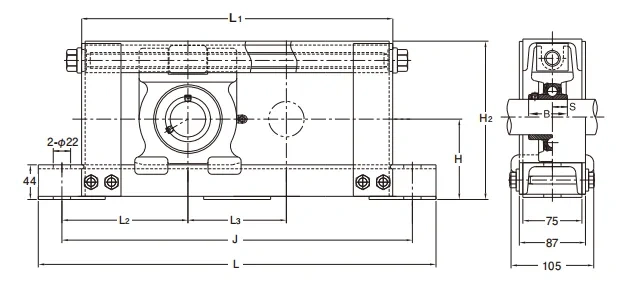 フレーム式・トップスクリュー固定型 UCTU200+WU 型